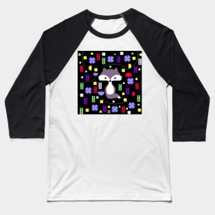 Cute fox among colorful flowers Baseball T-Shirt